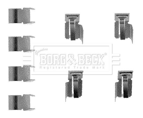 BORG & BECK Комплектующие, колодки дискового тормоза BBK1028